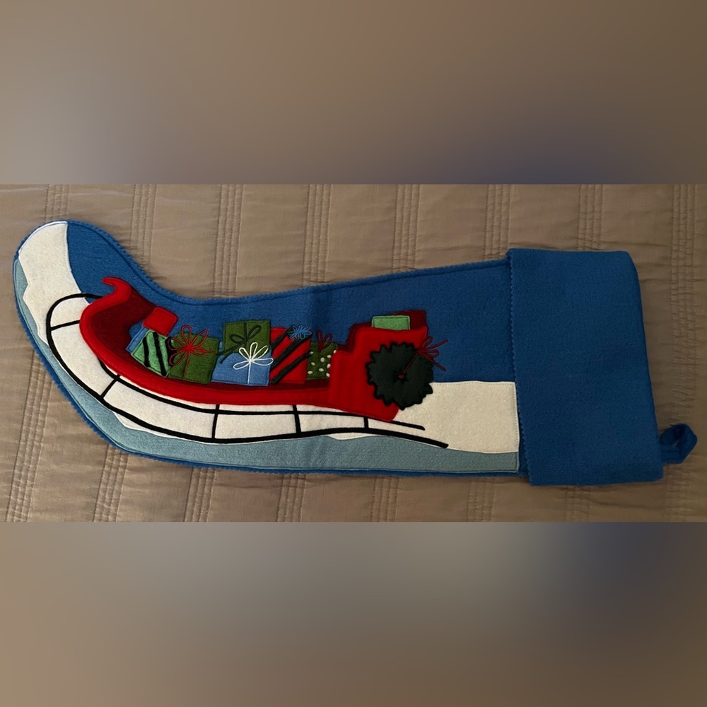 Garnet Hill Hable Felt Christmas Stocking - New